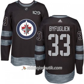 Män Ishockey Winnipeg Jets Tröja Dustin Byfuglien 33 1917-2017 100th Anniversary Adidas Svart Authentic